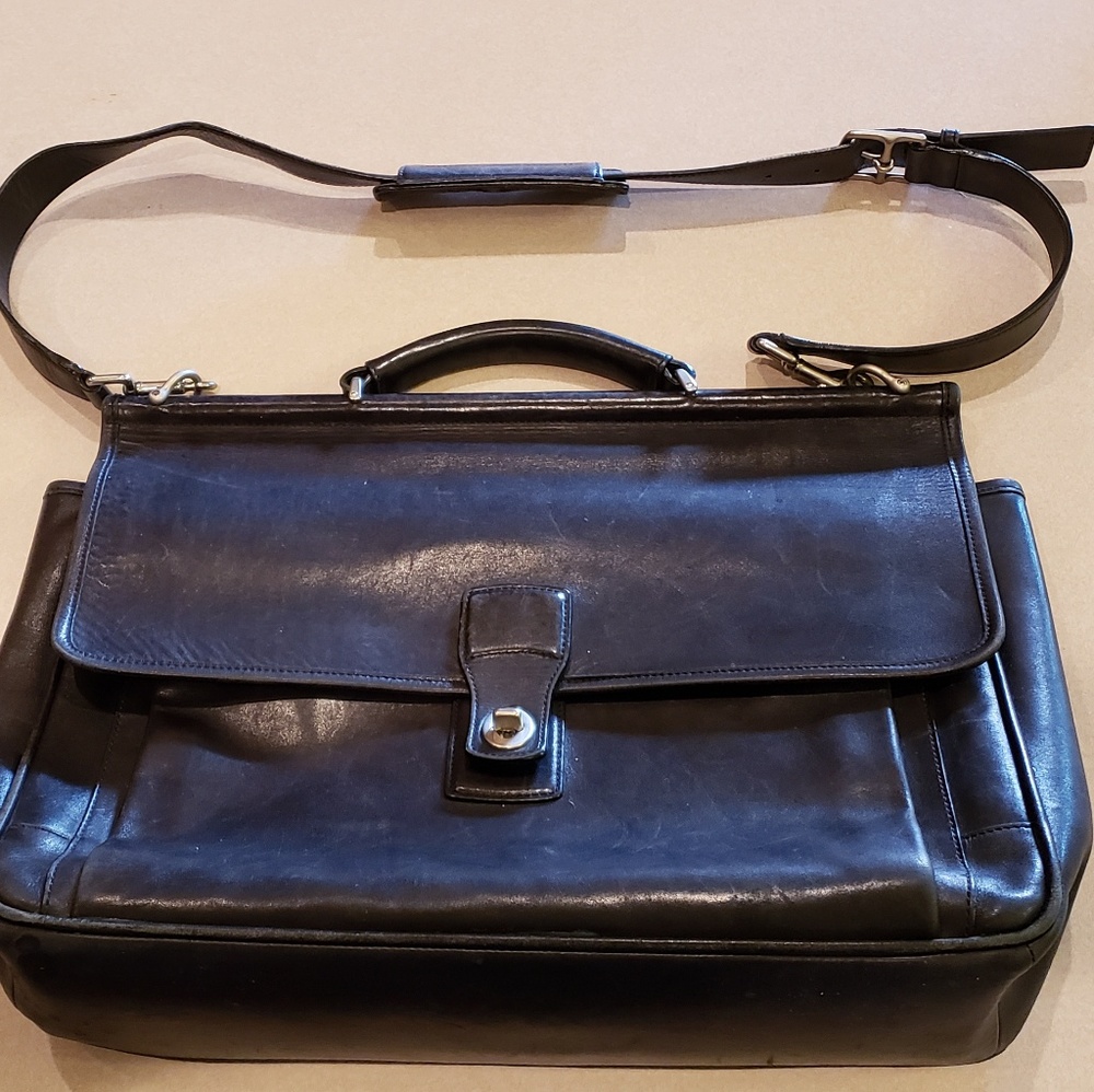 Coach black computer bag.